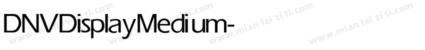 DNVDisplay Medium字体转换